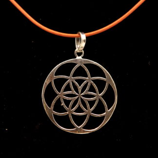 Pendentif Fleur de vie métal argenté