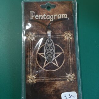 Collier triple lune et pentagramme