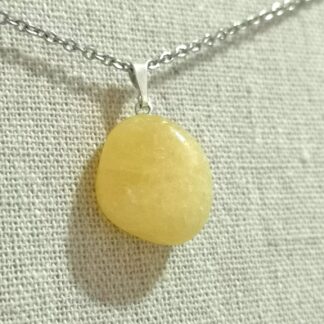 Pendentif calcite jaune