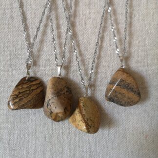 Pendentif jaspe paysage