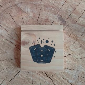 Support carte divinatoire en bois