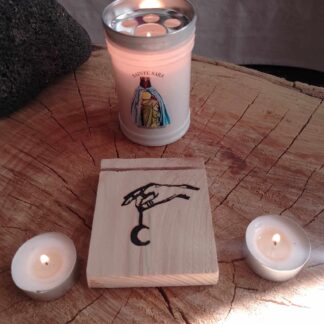 Support carte divinatoire en bois