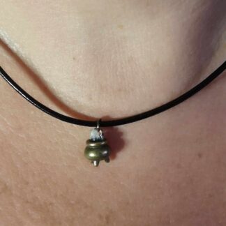 Collier mini chaudron et fluorite