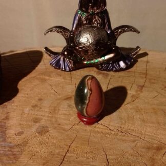Oeuf en  jaspe polychrome