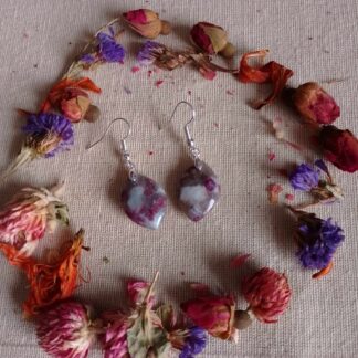 Boucles d'oreille tourmaline rose