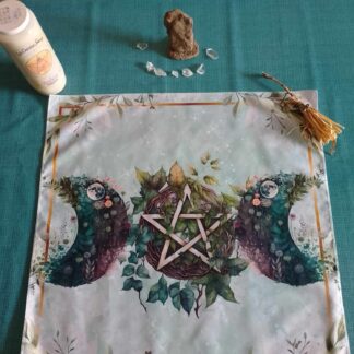 Tapis d'oracle pentacle et triple lune