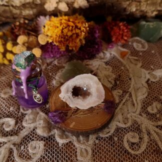 Agate Enchantée "L'Antre de la Terre" – Objet de Magie Verte