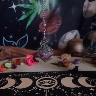 Pendule orgonite améthyste