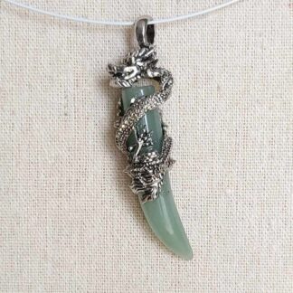 Pendentif aventurine verte, dragon