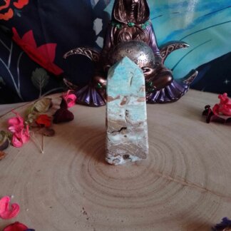 Obélisque aragonite bleue