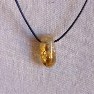 Pendentif pointe citrine brute
