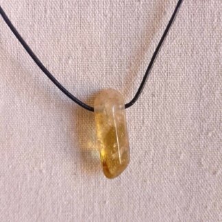 Pendentif pointe citrine brute