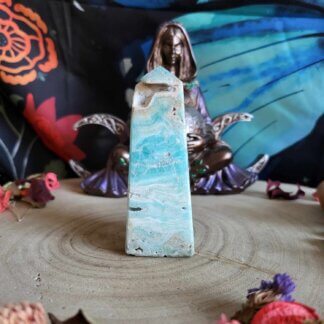 Obélisque aragonite bleue