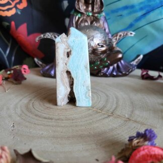 Obélisque aragonite bleue
