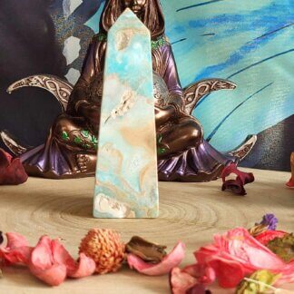 Obélisque aragonite bleue
