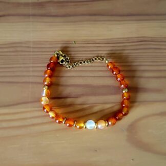 Bracelet en Cornaline - Pierre Naturelle de Vitalité et Créativité