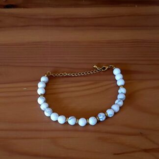 Bracelet en Howlite - Pierre de Sagesse et d'Apaisement