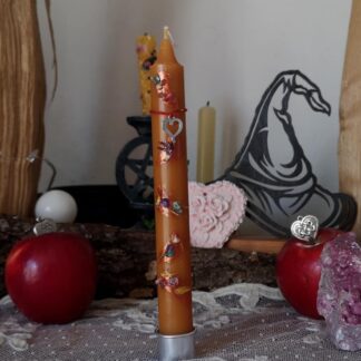 Bougie Amour de Sorcière – Saint-Valentin Miel Doré