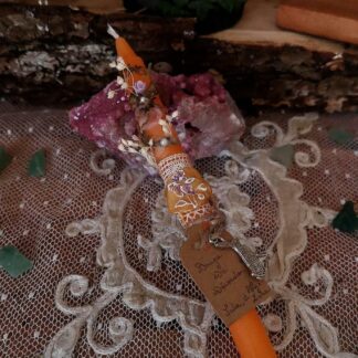 Bougie Décorative "Murmure de la sorcière verte" - rituel de printemps