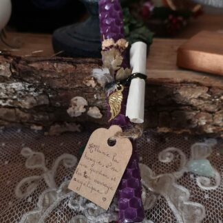 Bougie d'Intention Violette  Intuition, Transmutation et Guidance Spirituelle